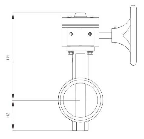 蝸輪信号(hào)溝槽蝶閥(fá)(圖1)